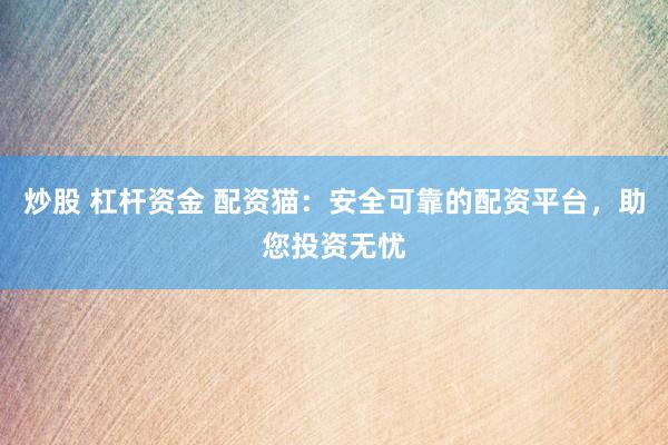 炒股 杠杆资金 配资猫：安全可靠的配资平台，助您投资无忧