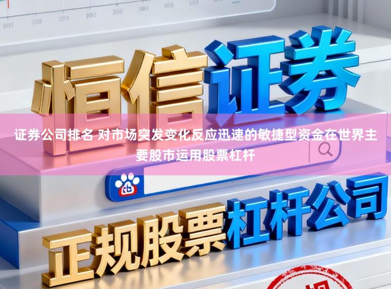 证券公司排名 对市场突发变化反应迅速的敏捷型资金在世界主要股市运用股票杠杆